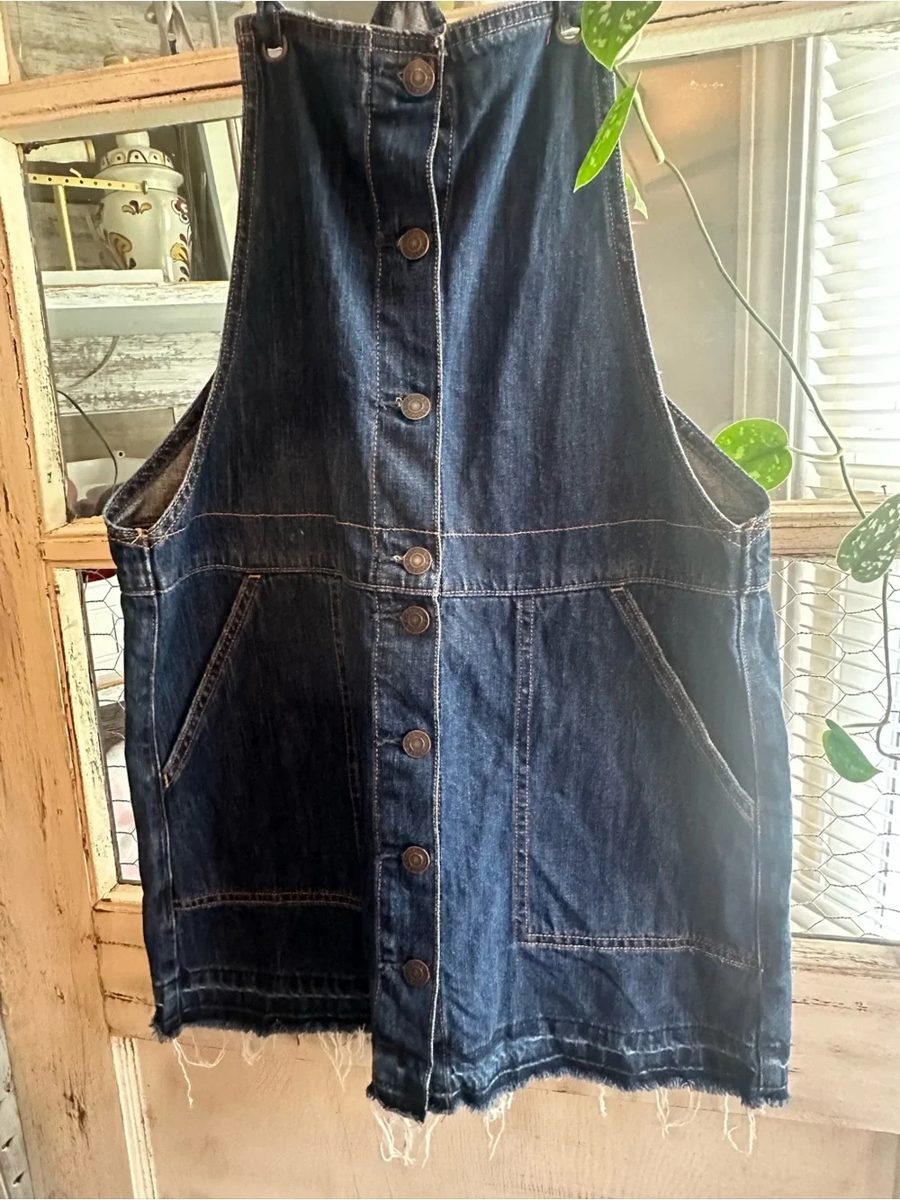 American Eagle | Front Button Denim Dress - Picture 2 of 8